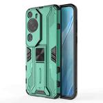 For Huawei P60 Art 4G Supersonic Holder PC Soft TPU Phone Case(Green)