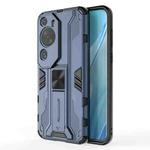For Huawei P60 Art 4G Supersonic Holder PC Soft TPU Phone Case(Blue)