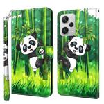 For Xiaomi Redmi Note 12 Pro+ Global 3D Painting Pattern Flip Leather Phone Case(Bamboo Panda)