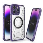 For iPhone 14 Plus Double-sided Non-slip PC+TPU Magsafe Magnetic Phone Case(Dark Purple)