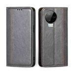 For Infinix Note 12 Pro 4G / 12 2023 Grid Texture Magnetic Flip Leather Phone Case(Grey)