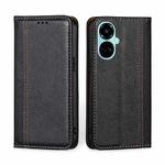 For Tecno Camon 19 / 19 Pro Grid Texture Magnetic Flip Leather Phone Case(Black)