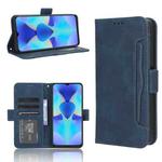 For Tecno Spark 10 4G Skin Feel Calf Texture Card Slots Leather Phone Case(Blue)