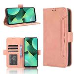 For Tecno Spark 10C Skin Feel Calf Texture Card Slots Leather Phone Case(Pink)