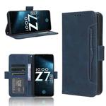 For vivo iQOO Z7x Skin Feel Calf Texture Card Slots Leather Phone Case(Blue)