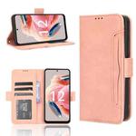 For Xiaomi Redmi Note 12 4G Global Skin Feel Calf Texture Card Slots Leather Phone Case(Pink)