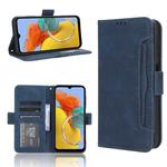 For Samsung Galaxy M14 5G Skin Feel Calf Texture Card Slots Leather Phone Case(Blue)