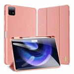 For Xiaomi Pad 6 Pro / Pad 6 DUX DUCIS Domo Series Magnetic Flip Leather Tablet Case(Pink)