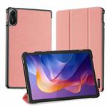 For Xiaomi Redmi Pad 2 DUX DUCIS Domo Series Magnetic Flip Leather Tablet Case(Pink)