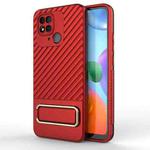 For Xiaomi Redmi 10C Global Wavy Textured Phone Case (Red)