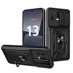 For Xiaomi 13 Sliding Camshield TPU+PC Phone Case with Card Slot(Black)