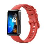 For Huawei Band 8 16mm Solid Color Silicone Replacement Watch Band(Red)