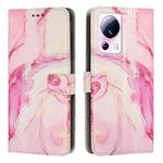 For Xiaomi Civi 2 / 13 Lite Painted Marble Pattern Leather Phone Case(Rose Gold)