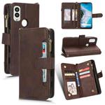 For Kyocera Android One S10 / S9 Litchi Texture Zipper Leather Phone Case(Brown)