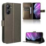 For Realme V30 / V30t 5G Diamond Texture Leather Phone Case(Brown)