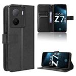 For vivo iQOO Z7x Diamond Texture Leather Phone Case(Black)