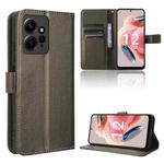 For Xiaomi Redmi Note 12 4G Global Diamond Texture Leather Phone Case(Brown)