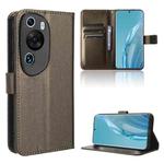 For Huawei P60 Art Diamond Texture Leather Phone Case(Brown)