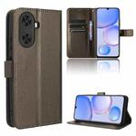 For Huawei Enjoy 60 4G Diamond Texture Leather Phone Case(Brown)