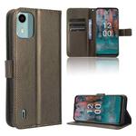 For Nokia C12 Diamond Texture Leather Phone Case(Brown)