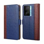 For vivo iQOO Z7x Ostrich Texture Horizontal Flip Leather Phone Case(Blue)