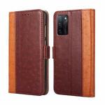 For OPPO A55S 5G Ostrich Texture Horizontal Flip Leather Phone Case(Brown)