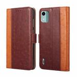 For Nokia C12 Ostrich Texture Horizontal Flip Leather Phone Case(Brown)