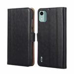 For Nokia C12 Ostrich Texture Horizontal Flip Leather Phone Case(Black)