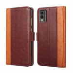 For Nokia C32 Ostrich Texture Horizontal Flip Leather Phone Case(Brown)