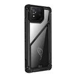 For Asus ROG Phone 8 Pro PC + TPU Shockproof Phone Case with Magnetic Holder(Black)