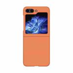 For Samsung Galaxy Z Flip5 Fuel Injection PC Skin Feel Phone Case(Flaming Orange)