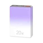 USAMS CD192 10000mAh Portable Digital Display Fast Charge Power Bank(Gradient Purple)