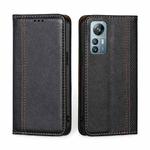 For Blackview A85 Grid Texture Magnetic Flip Leather Phone Case(Black)