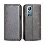 For Blackview A85 Grid Texture Magnetic Flip Leather Phone Case(Grey)