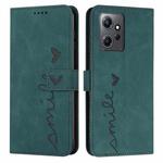For Xiaomi Redmi Note 12 4G Global Skin Feel Heart Pattern Leather Phone Case(Green)