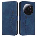 For Xiaomi 13 Ultra Skin Feel Heart Pattern Leather Phone Case(Blue)