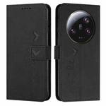 For Xiaomi 13 Ultra Skin Feel Heart Pattern Leather Phone Case(Black)