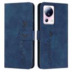 For Xiaomi Civi 2 / 13 Lite Skin Feel Heart Pattern Leather Phone Case(Blue)