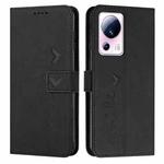 For Xiaomi Civi 2 / 13 Lite Skin Feel Heart Pattern Leather Phone Case(Black)