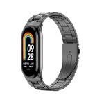 For Xiaomi Mi Band 8 Milanese Three-bead Metal Watch Band(Black)