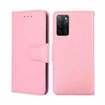 For OPPO A55S 5G Crystal Texture Leather Phone Case(Pink)