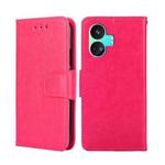For Realme GT Neo5 SE Crystal Texture Leather Phone Case(Rose Red)