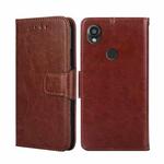 For Kyocera Digno SX3-KYG02 Crystal Texture Leather Phone Case(Brown)