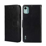 For Nokia C12 Crystal Texture Leather Phone Case(Black)