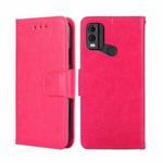 For Nokia C22 Crystal Texture Leather Phone Case(Rose Red)