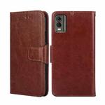 For Nokia C32 Crystal Texture Leather Phone Case(Brown)