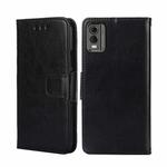 For Nokia C32 Crystal Texture Leather Phone Case(Black)