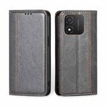 For Honor X5 4G Grid Texture Magnetic Flip Leather Phone Case(Grey)