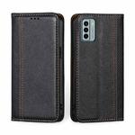 For Nokia G22 Grid Texture Magnetic Flip Leather Phone Case(Black)