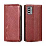 For Nokia G22 Grid Texture Magnetic Flip Leather Phone Case(Red)